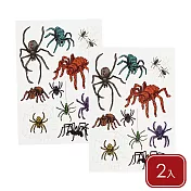 《Rex LONDON》兒童紋身貼紙2入 | 紋身貼紙 派對扮裝 小朋友紋身 - 蜘蛛