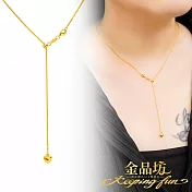 【金品坊】黃金項鍊可調節伸縮蕭邦鍊