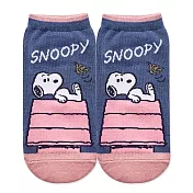 【ONEDER 旺達棉品】史努比直版襪 Snoopy親子襪 台灣製棉襪女襪-  藍(15-22) SN-A502