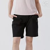 ADISI 女彈性透氣快乾休閒五分褲 AP2511084 黑色 (S-2XL) S 黑色