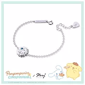 【客製品】STORY 故事銀飾-布丁狗喜拿一起玩系列-Purin&Cinna夾心餅乾晶鑽純銀手鍊