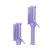 【E.dot】髮根蓬鬆兩用夾子造型梳 紫色