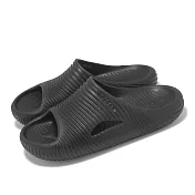 Crocs 麵包波紋鞋 Mellow Tide Recovery Slide 男女鞋 黑 恢復拖鞋 卡駱馳 210333001 23cm BLACK