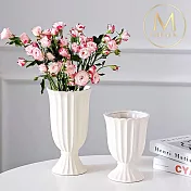【Floral M】法式雕刻溫斯蒂高腳陶瓷花瓶