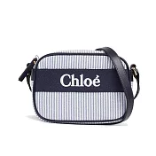 Chloe 經典品牌LOGO帆布相機包- 藍色