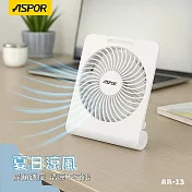 ASPOR 極簡薄型桌面風扇(可掛牆/可站立/廣角大風量) 白色