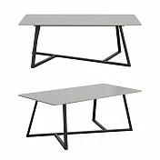 IDEA-輕奢俐落線條長方岩板茶几