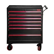 【SHUTER 樹德】七抽工具車-未組裝 紅/黑色 /組 TC6-25