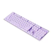 EWEADN 前行者 V3 有線鍵盤 靜音鍵盤 辦公鍵盤 巧克力鍵盤 注音 倉頡 -紫色/白光