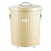 日本渡邊金屬|OBAKETSU 手工製附輪垃圾桶 33L (送垃圾袋環) 象牙色