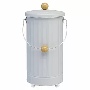 日本渡邊金屬｜OBAKETSU 手工製附輪尿布桶 12L 白色