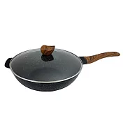 【lava cooking】台製32cm七層複合式合金不沾炒鍋(IH爐可用鍋/附鍋蓋/無塗層不沾鍋)