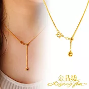 【金品坊】黃金項鍊M勾可調節伸縮蕭邦鍊