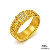 【點睛品】金穗鑽福 鑽石黃金戒指  港圍13