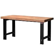 【SHUTER 樹德】180cm原木專業重型工作桌-已組裝 黑色 /組 WH-6W