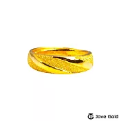 JoveGold漾金飾 愛之舞黃金男戒指