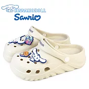 【HELLO KITTY】女 CINNAMOROLL 大耳狗 洞洞鞋 雨鞋 布希鞋 防水鞋 穆勒鞋 涼拖鞋 輕量 厚底 台灣製 EU36 白色