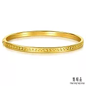 【點睛品】簡約光點 黃金手鐲_計價黃金(07)