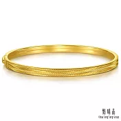 【點睛品】極簡波紋 黃金手鐲_計價黃金(07)