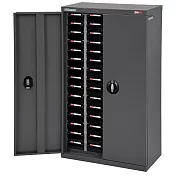 【SHUTER 樹德】四排 60格 加門型零件櫃 透明抽/組 ST2-460D 灰櫃透明抽