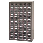 【SHUTER 樹德】五排 75格零件櫃 透明抽/黑抽/組 ST1-575 灰櫃透明抽