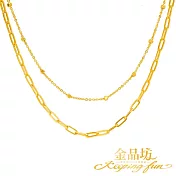 【金品坊】黃金項鍊層映光華雙鍊項鍊