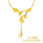 【金品坊】黃金項鍊夢羽輕舞套鍊