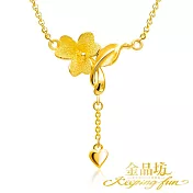 【金品坊】黃金項鍊思念情落花間套鍊