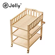 Jolly木製嬰兒尿布台贈Umee新款尿布桶-白