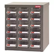 【SHUTER 樹德】三排 18格零件櫃 透明抽/黑抽/組 ST1-318 灰櫃透明抽