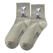 【ONEDER 旺達棉品】史努比中筒襪 Snoopy長襪 台灣製棉襪女襪- 綠 SN-A311