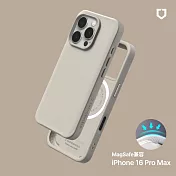 犀牛盾 iPhone 16 Pro Max(6.9吋) SolidX(MagSafe兼容)強化吸震緩衝防摔手機殼- 貝殼灰