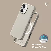 犀牛盾 iPhone 16 Plus(6.7吋) SolidX(MagSafe兼容)強化吸震緩衝防摔手機殼- 貝殼灰