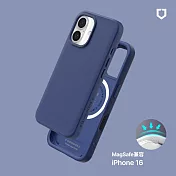 犀牛盾 iPhone 16(6.1吋) SolidX(MagSafe兼容)強化吸震緩衝防摔手機殼- 濃海藍