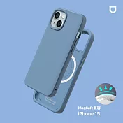 犀牛盾 iPhone 15(6.1吋) SolidX(MagSafe兼容)強化吸震緩衝防摔手機殼- 海潮藍