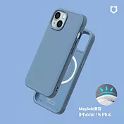 犀牛盾 iPhone 15 Plus(6.7吋) SolidX(MagSafe兼容)強化吸震緩衝防摔手機殼- 海潮藍
