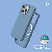 犀牛盾 iPhone 15 Pro Max(6.7吋) SolidX(MagSafe兼容)強化吸震緩衝防摔手機殼- 海潮藍