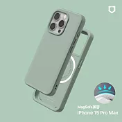 犀牛盾 iPhone 15 Pro Max(6.7吋) SolidX(MagSafe兼容)強化吸震緩衝防摔手機殼- 鼠尾草綠