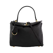 BALENCIAGA 爆款Rodeo 金釦粒面小牛皮迷你手提/斜背二用包 (黑色)