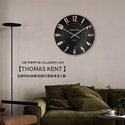 Thomas Kent|MULBERRY 20吋 英倫風現代時鐘 靜音掛鐘 -多色可選 霧黑