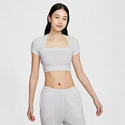 NIKE AS W NSW NK CHLL KNT MRIB 2N1 女短袖上衣-HJ1300051 L 灰色