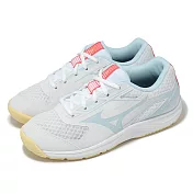 Mizuno 排球鞋 Cyclone Speed 5 女鞋 白 藍 入門級 室內運動 羽排鞋 美津濃 V1GC2580-30 26.5cm WHITE/BLUE