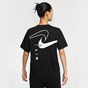 NIKE AS W NSW CLUB SS TEE OC SWOOSH 女短袖上衣-HQ1699010 S 黑色