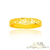 【金品坊】黃金戒指縈繞小愛心戒指