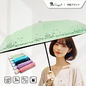【雙龍牌】蝶舞輕量黑膠自動開收傘防曬自動傘(抗UV防風晴雨傘陽傘折傘B6061I) 湖水綠