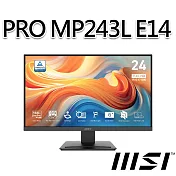 msi微星 PRO MP243L E14 23.8吋 螢幕 (23.8＂/1920x1080/16:9/144Hz/IPS)