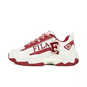 Fila Clunky Sneaker [5-J939Y-122] 女 運動休閒鞋 經典厚底 老爹鞋 米白 紅 23.5cm 米/紅