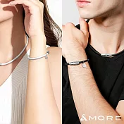 &MORE愛迪莫 Mega Power 經典鈦鍺手環  S  黑色