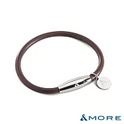 &MORE愛迪莫 Mega Power 經典鈦鍺手環  S  咖色