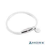 &MORE愛迪莫 Mega Power 經典鈦鍺手環  S  白色